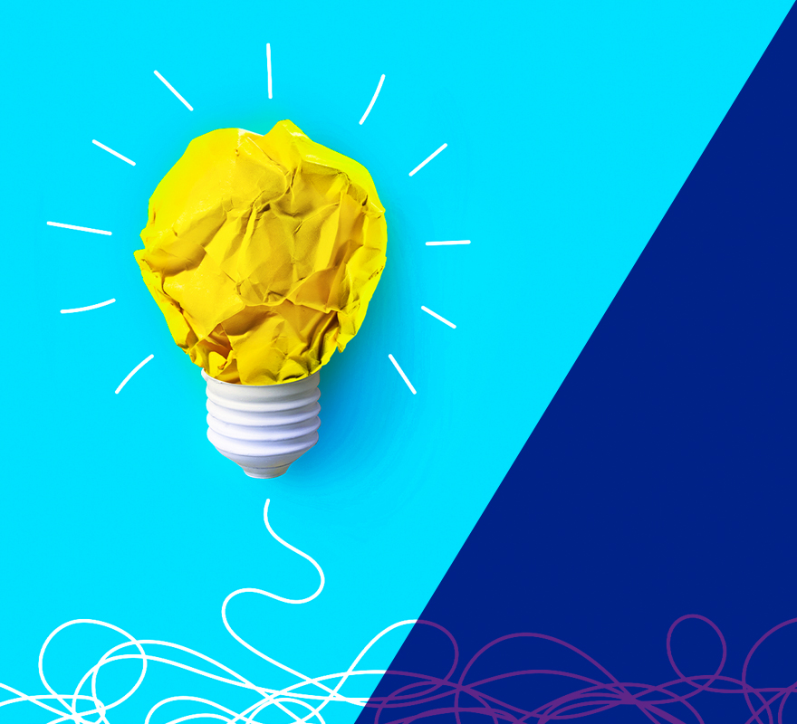 A lightbulb graphic