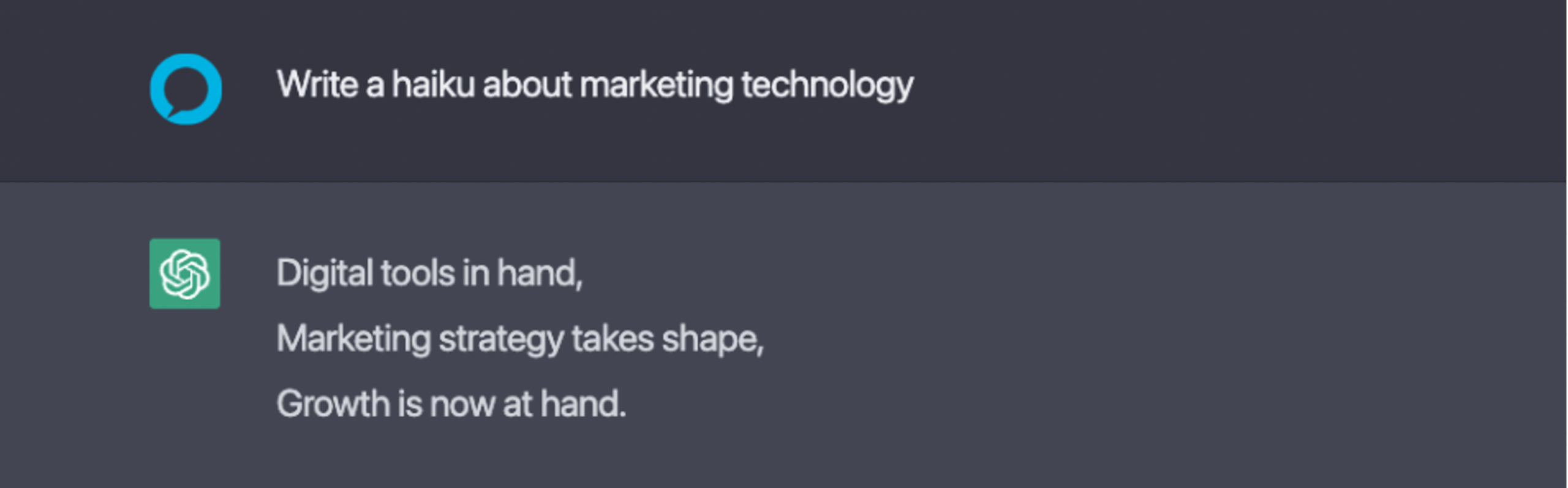 ChatGPT Marketing Haiku